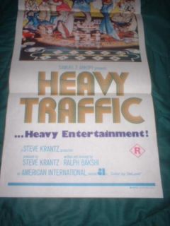 1973 Ralph Bakshi Heavy Traffic Animated Film Poster 
