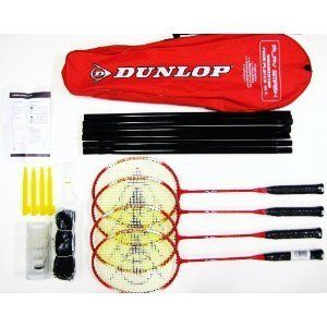 New Dunlop Play Smash 4 Player Badminton Set 