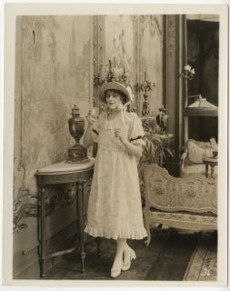 Vintage 1910s Theda Bara Vamp Photograph Silent Film Portrait Opulent 