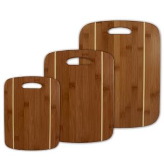 New Totally Moso Bamboo 3 Piece Stripe Cutting Board Set Free Shipping 