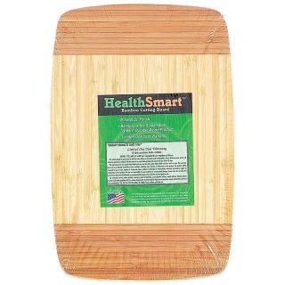 HealthSmart 11 7 8 Two Tone Bamboo Cutting Board