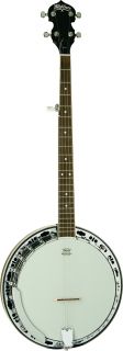 Washburn B11K Banjo Acoustic Guitar with 5 String Case and Natural 