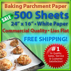 PROFESSIONAL BAKING PARCHMENT PAPER / COOKIE SHEET LINERS☆500 FULL 