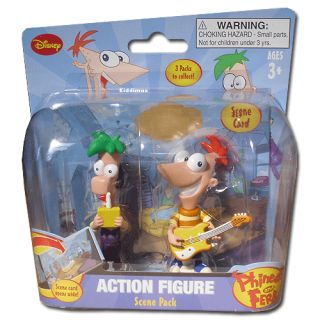 New Phineas Ferb Figure Twin Pack Guitar  Player
