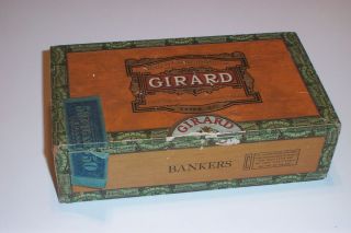 Antique Wood Cigar Box Roig Landsdorf Girard Bankers 1926