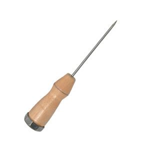 Hand Held Ice Chipper Tool Pick with Wood Wooden Handle