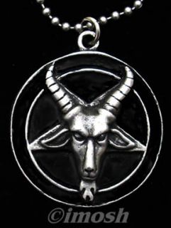 2d baphomet pendant pewter pentagram evil shipping information more 