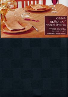 Oasis Design Navy Blue Bardwil 60 x 84 Rectangle Fabric Tablecloth 