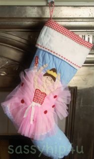 Pottery Barn Ballerina Christmas Stocking New Personalized Embroidery 