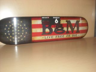 Element Live Free or Die Bam Margera 7.625 Skateboard Deck