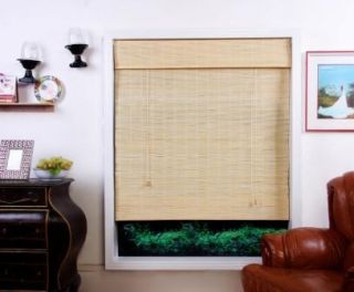 Matchstick Natural Bamboo Roman Shade Length 54 Inch