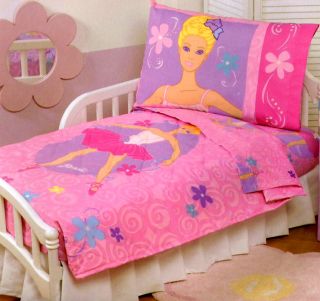 New Barbie Girl Toddler Crib Bedding Comforter Blanket