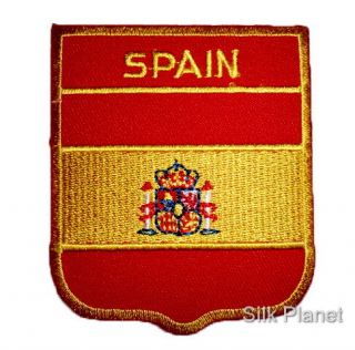 PARCHE bordado en tela BANDERA DE ESPANA Escudo