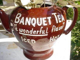 Vintage Large Banquet Tea Pot Advertising Teapot Store Display 