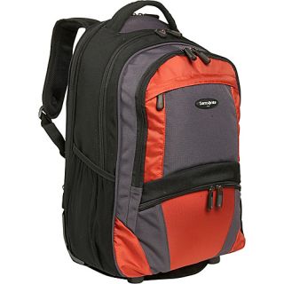   an image to enlarge samsonite wheeled backpack medium black orange