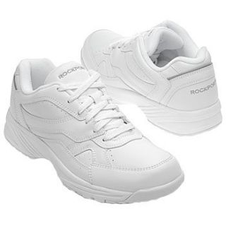 80 NEW MENS ROCKPORT BARNWELL WHITE LEATHER WALKING ATHLETIC SHOES 