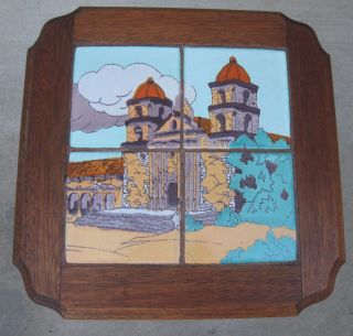 Rare California Taylor tile Santa Barbara Mission table monterey arts 