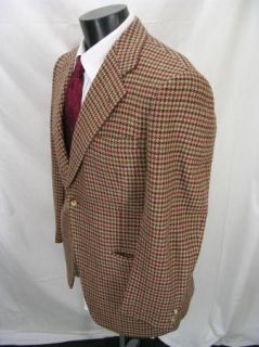 Vintage Chester Barrie 100% Cashmere Houndstooth Jacket Coat 40 40R 
