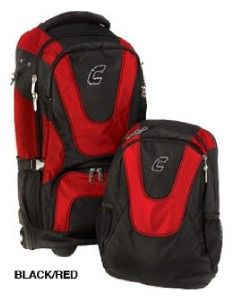 Combat Baseball Softball Red Backpack Roller Bat Bag