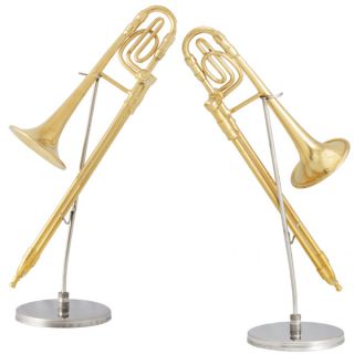 Decorative Miniature Instrument Ornamental Figurines ~ Horn, Saxophone 