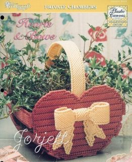 Hearts Bows Basket Plastic Canvas Pattern