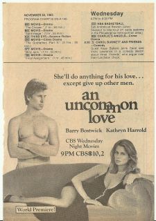   Magazine Ad An Uncommon Love Kathryn Harrold Barry Bostwick