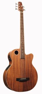 Brand New Koa Long Scale Pro Qulity Acoustic Electric Bass Guitar 