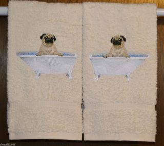 bath tub this is for 2 embroidered terry hand towels