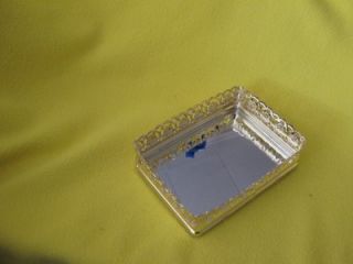   Vanity Tray with Mirror Inlay~Womens Body and Bath Accessory~Pre Owned