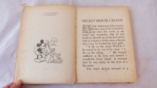 C1935 Walt Disney Mickey Mouse Crusoe Early Edition Collins of London 
