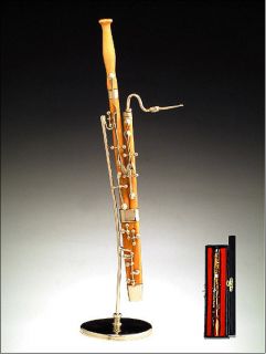 Bassoon w Music Case Stand Miniature Musical Instrument