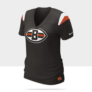 Nike Fashion V Neck NFL Browns Womens T Shirt 469928_239_A