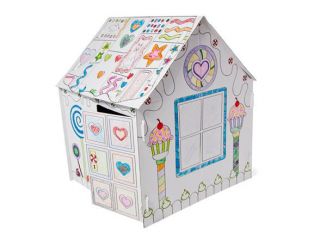 jumbo color in candy house cardboard playhouse