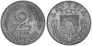 Latvia 2 Santimi, 1939