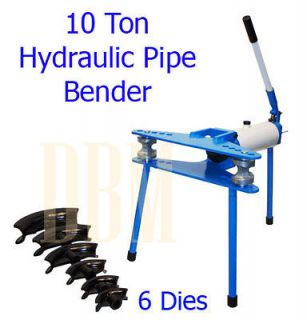   Ton Hydraulic Pipe Tube Bender Bending 6 Dies 1/2 2 