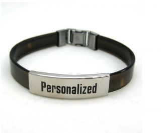 personalized technicolor silicone bracelet 8 inches  9 95 