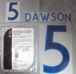 Michael Dawson 5 England 2011/2012 Football Shirt Name Set Sporting ID 