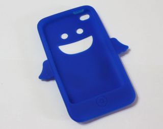 ON SALE) Blue Angel Silicone Soft Rubber Cover Case for iPod Touch 4