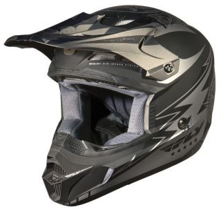 Fly Kinetic Full Face BMX / MX Helmet sz Youth S Gray/Black