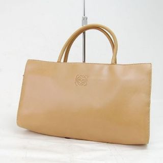 AUTHENTIC LOEWE TOTE BAG LIGHT BROWN LEATHER@458