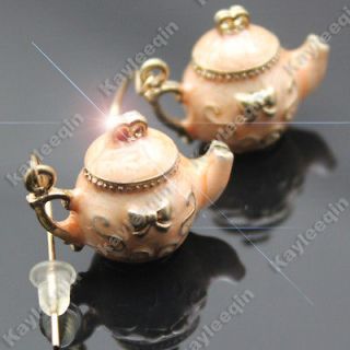 Teapot Earring Stud Tea Pot Dangle Party AliCe In WoNdErlaNd Costume 