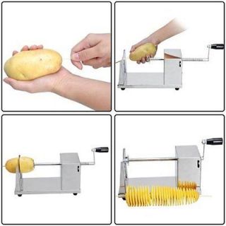 Stainless steel potato Apple slicer cutter,potato spiral cutting 