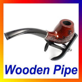 HIGH Quality NEW WOODEN Enchase Smoking Pipe Tobacco Cigar pipes+Stand 