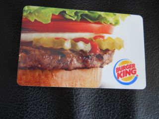 burger king gift cards 2012 collectible mint 