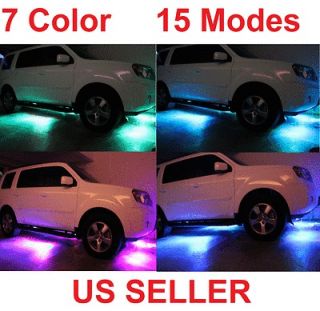 Color 4pcs LED Under Car Glow Underbody Neon Lights Kit Glow 48 x 2 