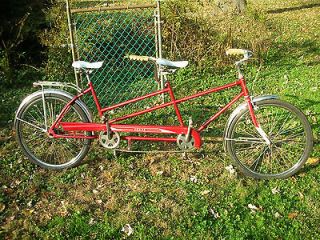 Vintage 1960s  26 READY TO RIDE Tandem Bicycle/Shiny Chrome 