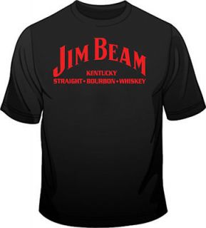 Vintage, Bar Staff, Club Promo, Jim Beam, Black 100% Cotton T Shirt 