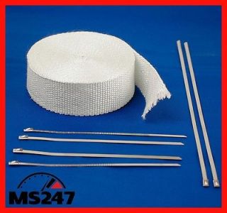 Newly listed EXHAUST PIPE HEADER WRAP 2 X 50 WHITE WITH TIES 