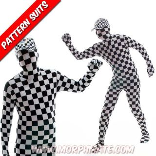 Morphsuit Check Genuine Costume All Sizes Checkered Morphsuits Check 
