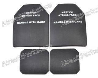 SAPI Dummy Ballistic Plate Set 4 pcs for Airsoft Tactical Vest Black